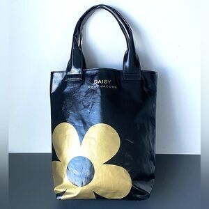 Marc Jacobs Black & Gold Tote Bag Designer Urban Chic Waterproof Shopping Beach